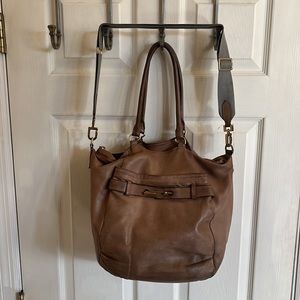 BRUNELLO CUCINELLI Taupe lamb Leather Shoulder Bag Crossbody Satchel $3K RP ❤️ !